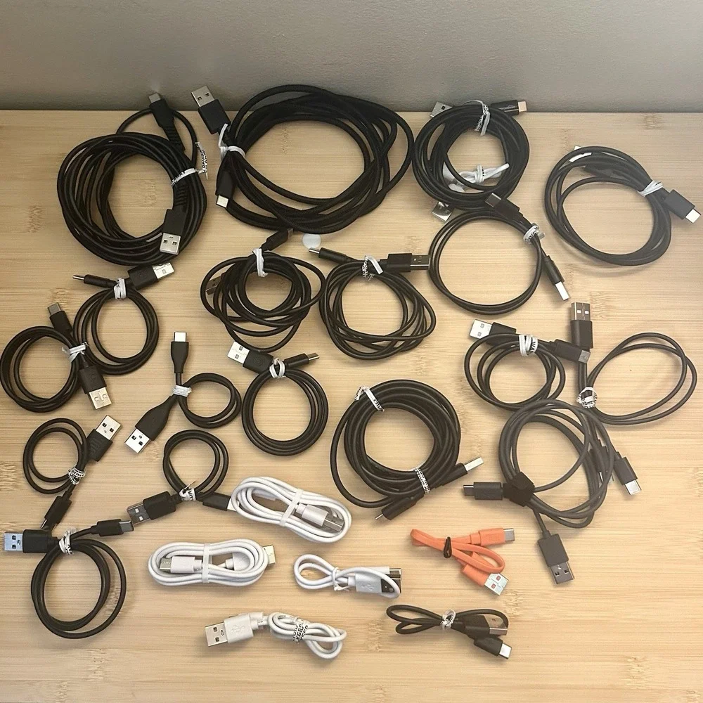 LOT USB-A to USB-C Bose JBL InMotion Logitech Braided Cables Cords Cell Phone
